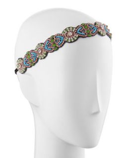 Gunmetal Crystal Collage Pattern Headband