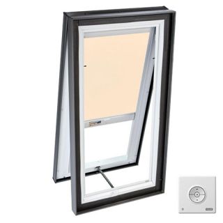 Velux VCM 2222 2005RS01 Skylight, 221/2 x 221/2 Manual AirVenting CurbMount Tempered Glazing w/Installed Solar Light Filtering Blinds