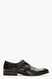 Tiger Of Sweden Black Leather Harvey Monk Shoes