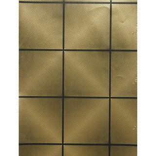 Gold Geomtric Tile Wallpaper (GoldMaterials VinylQuantity One (1)Dimensions 20.5 inches x 33 feetTheme GeometricHanging instructions UnpastedRepeat 5.25 inchesCare instructions ScrubModel 499 65531 )