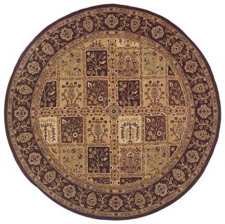 Handmade Classic Mashad Multicolor Wool Rug (8 Round) (MultiPattern OrientalMeasures 0.625 inch thickTip We recommend the use of a non skid pad to keep the rug in place on smooth surfaces.All rug sizes are approximate. Due to the difference of monitor c