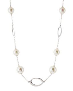 Sterling Silver & Pearl Necklace, 18L