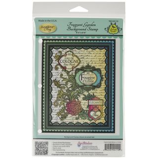 Justrite Stampers Cling Background Stamp 4 1/2x5 3/4 fragrant Garden