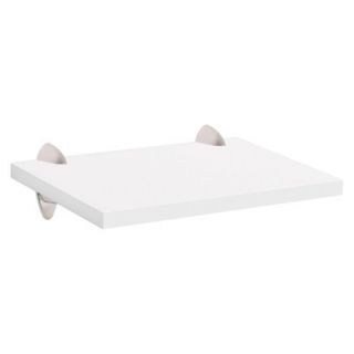 Wall Shelf White Sumo Shelf With Ara Stainless Steel Supports   18W x 16D