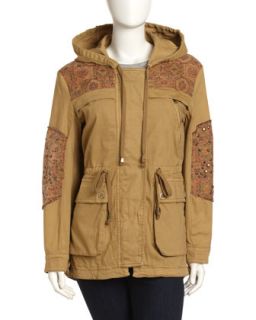 Tapestry Patch Hooded Jacket