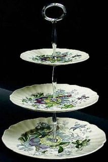 Royal Doulton Kirkwood, The Multicolor 3 Tiered Serving Tray (DP, SP, BB), Fine