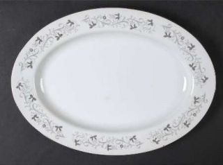 Fine China of Japan Moon Mist 12 Oval Serving Platter, Fine China Dinnerware  