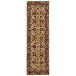 Nourison Hand tufted Caspian Gold Wool Rug (23 X 76)