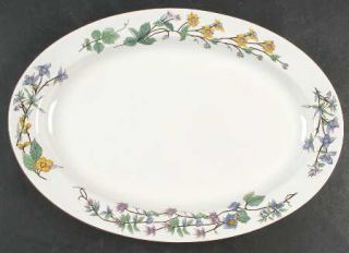 Citation Woodhill 16 Oval Serving Platter, Fine China Dinnerware   Multifloral