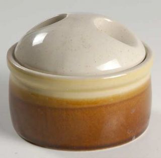 Mikasa Sonora Sugar Bowl & Lid, Fine China Dinnerware   PotterS Art,Brown & Gre