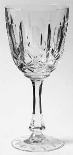 Josair Monte Claire Water Goblet   Clear, Cut Bowl, Multisided Stem