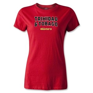 hidden CONCACAF Gold Cup 2013 Womens Trinidad and Tobago T Shirt (Red)