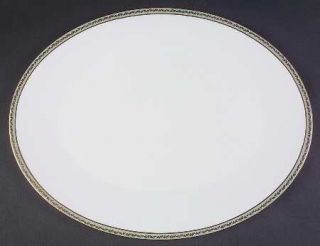 Minton Milford 15 Oval Serving Platter, Fine China Dinnerware   Gold Laurel On