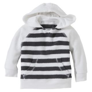 Burts Bees Baby Toddler Boys Striped Hooded Sweatshirt   Cloud/Slate 2T