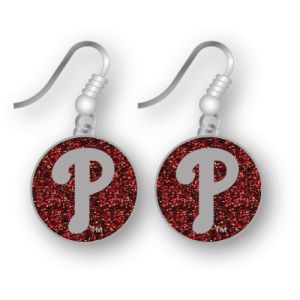Philadelphia Phillies AMINCO INC. Glitter Dangle Earrings Aminco