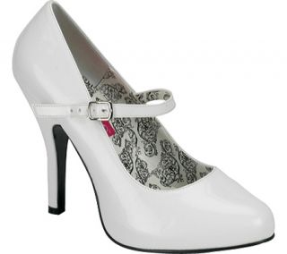 Womens Bordello Tempt 35   White Patent Adjustable Width Shoes