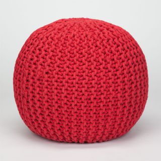 Crochet Pouf Ottoman Red One Size For Women 235551300