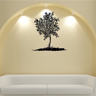 Magic Tree Wall Vinyl Decal (Glossy blackEasy to applyDimensions 25 inches wide x 35 inches long )