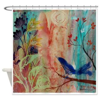  Rhythm and Blues Bird Shower Curtain  Use code FREECART at Checkout