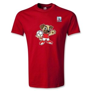 Euro 2012   FIFA Mens U20 World Cup 2013 Mascot T Shirt (Red)