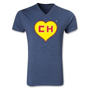 hidden Chapulin V Neck T Shirt (Heather Navy)