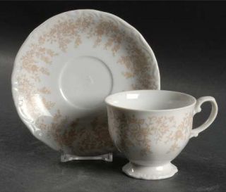 Mikasa Parchment Footed Cup & Saucer Set, Fine China Dinnerware   Fine China, Wh