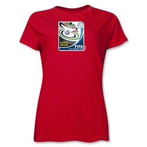 2013 FIFA U 17 World Cup UAE Womens Official Emblem T Shirt (Red)