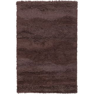 Hand woven Bailey Espresso Wool Rug (5 X 8)