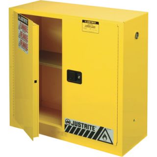 Justrite Sure Grip Ex Safety Cabinet   30 Gallon, Manual Door, Model# 893000