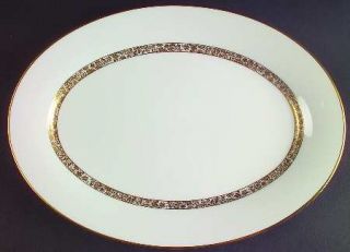 Oxford (Div of Lenox) Golden Glen 13 Oval Serving Platter, Fine China Dinnerwar
