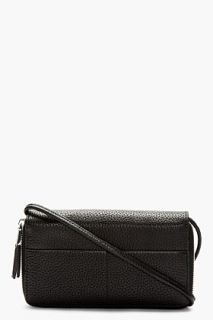 Kara Black Pebbled Leather Compact Bag