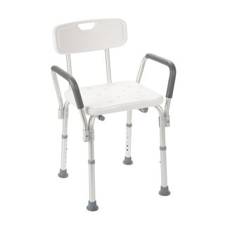 Drive Medical Bath Bench With Back And Removable Padded Arms