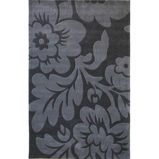 Nuloom Hand tufted Pino Collection Floral Grey Rug (76 X 96)