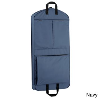 Wallybags 45 inch Extra Capacity Garment Bag With Pockets (Black, navyWeight 2 poundsPockets 2 larger capacity front pocketsCarrying strap NoHandle Fabric grip handleWheel type NoClosure ZipperLocks NoKeys provided NoExterior dimensions 45 inches