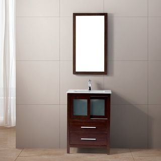 Vigo Alessandra Single Freestanding Vanity With Sink And Mirror