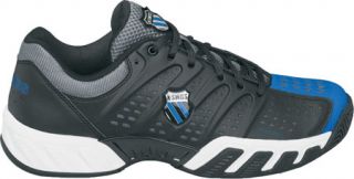 Boys K Swiss Bigshot Light   Black/Brilliant Blue/Charcoal Gym Shoes