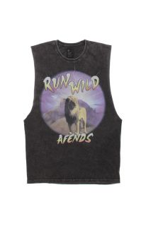 Mens Afends Tee   Afends Run Wild Muscle Tank Top