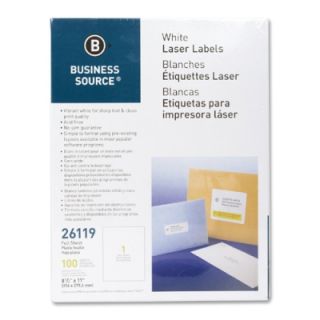 Business Source Full Sheet Laser Mailing Label