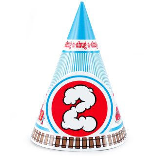 Two Two Train 2nd Birthday Cone Hats