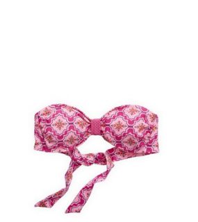 Bright Cabana Aerie Floral Bandeau Bikini Top, Womens XXL