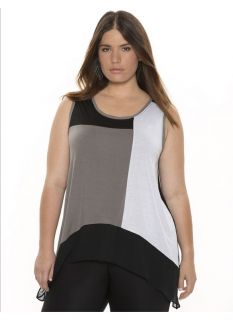 Lane Bryant Plus Size Colorblock shell     Womens Size 22/24, Charcoal Gray