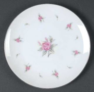 Meito Engagement Bread & Butter Plate, Fine China Dinnerware   Pink Rose Center,