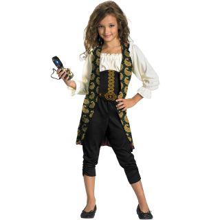 Pirates of the Caribbean 4 On Stranger Tides Girls Costume, Black, Girls