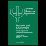 Behavior and Environment