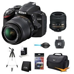 Nikon D3200 DX format Digital SLR Kit w/ 18 55mm and 40mm DX VR Zoom Lens Kit