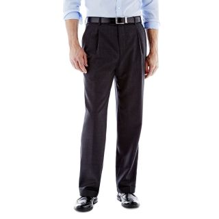 Stafford Travel Flat Front Trousers   Slim Fit, Charcoal Shark, Mens