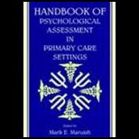 Handbook Psychological Assessment