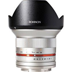 Rokinon 12mm F2.0 Ultra Wide Angle Lens for Micro Four Thirds   Silver