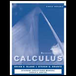Calculus Single Variable   Student Solution Manual