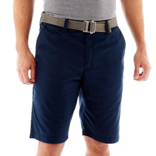 Lee Belted Flat Front Shorts, Eclipse, Mens